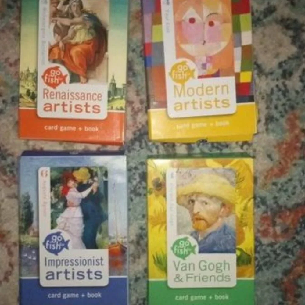 4 Sets Artist Go Fish Game Learning Homeschool